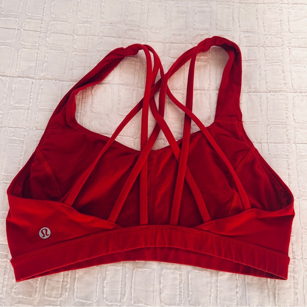 Lululemon Athletica Crimson Strappy Sports Bra